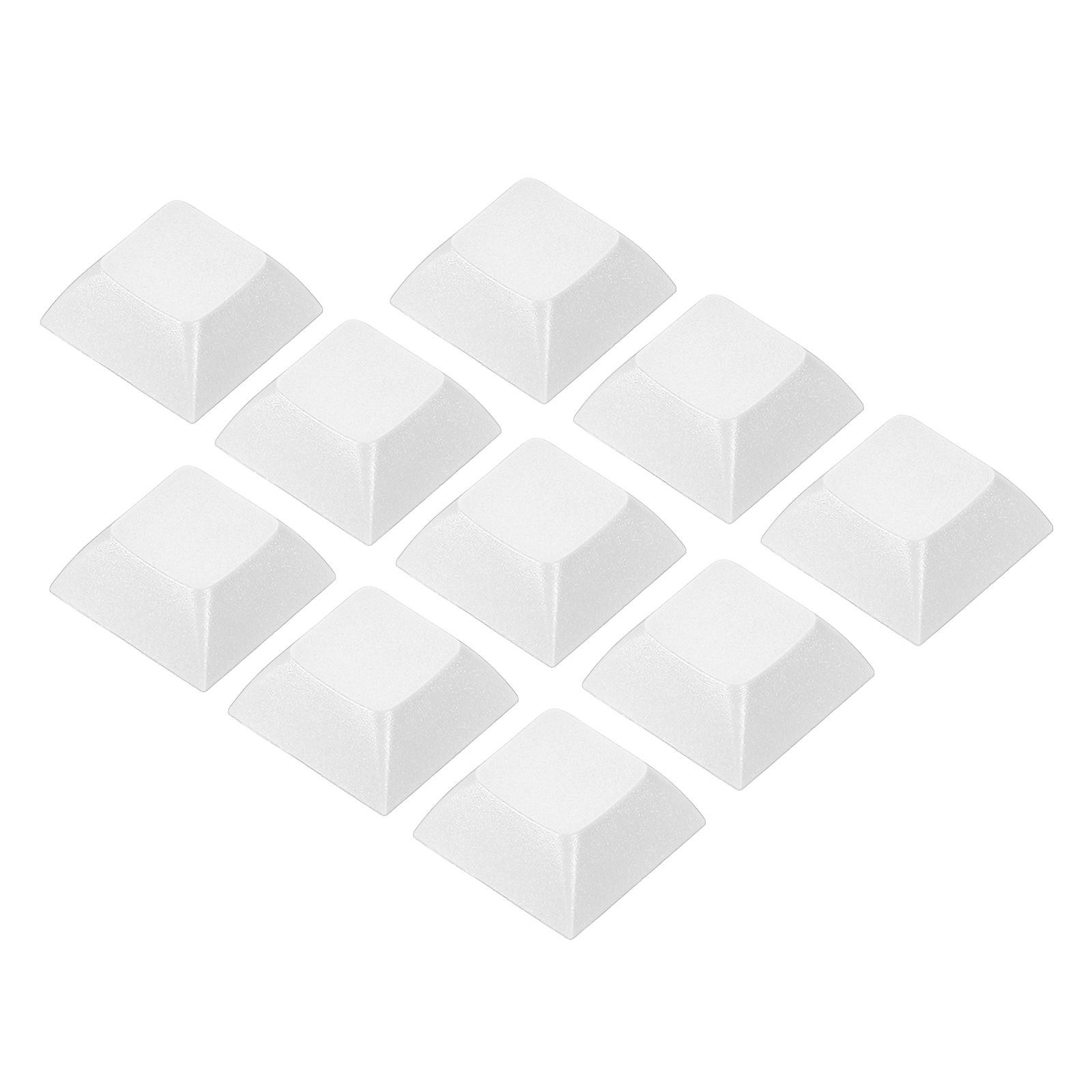 10Pcs 1U Blank Keycaps MX Keyboard Replacement Universal PBT Mechanical White