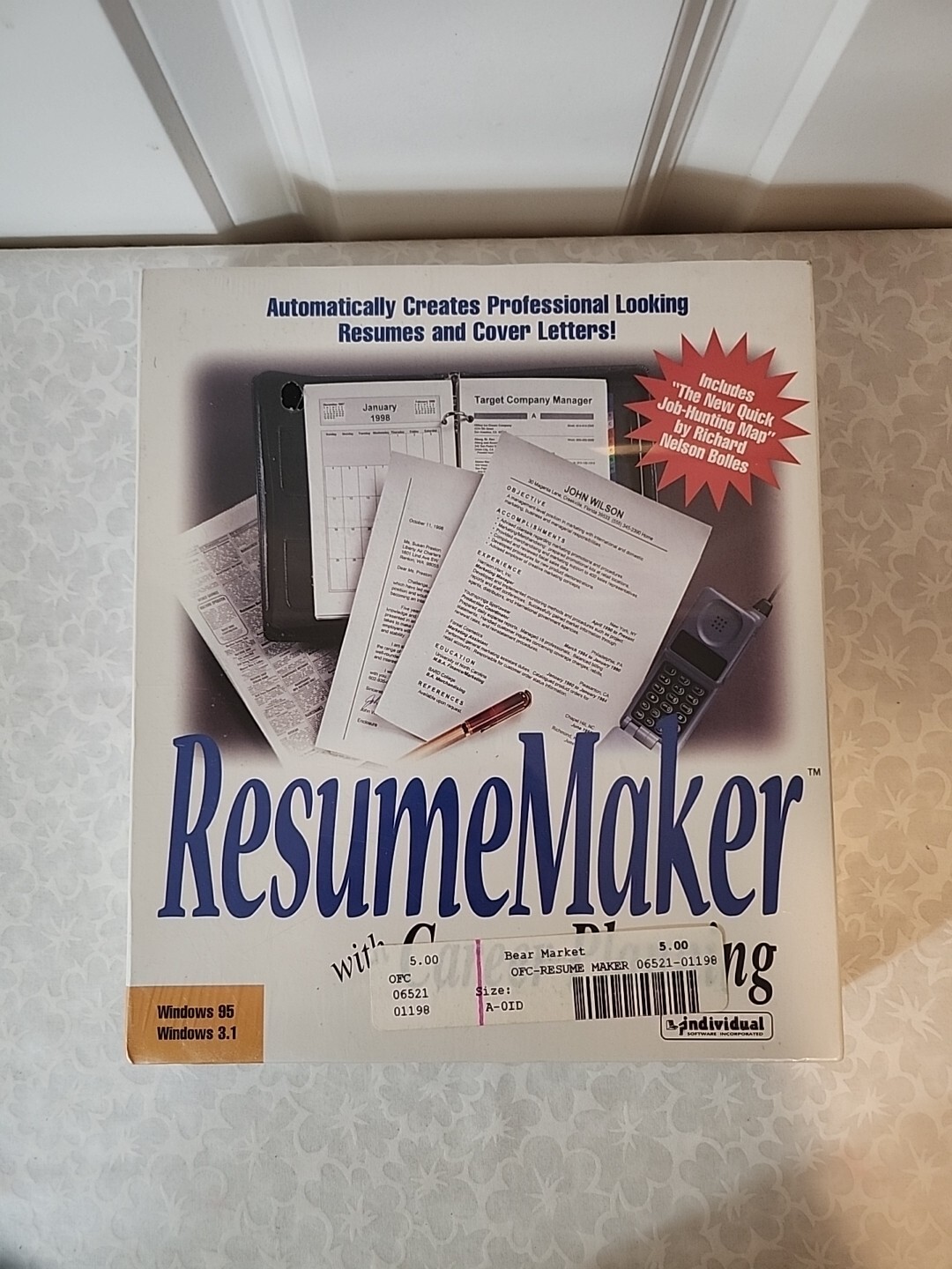 Resume Maker With Career Planning-CD-ROM or 3 1/2 Discs Windows 95 Windows 3.1