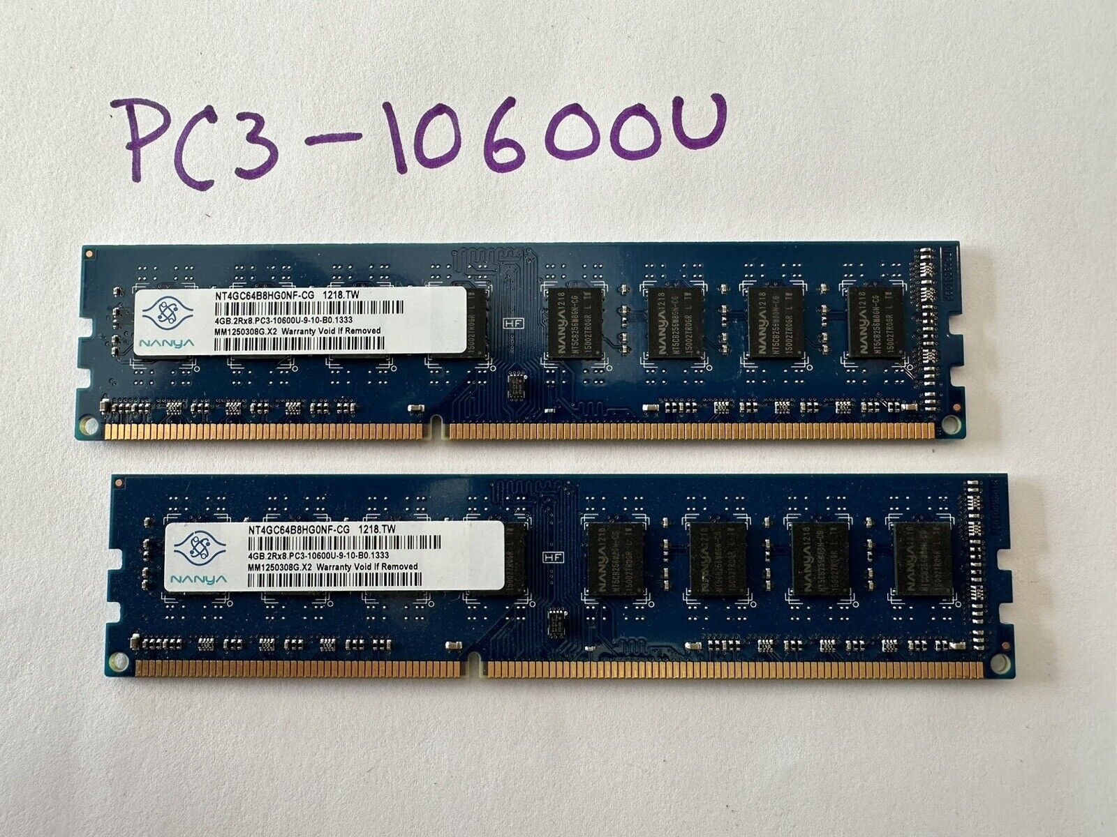 8GB 2X4GB DDR3 PC3-10600U Desktop Memory Ram DELL HP LENOVO ACER GATEWAY