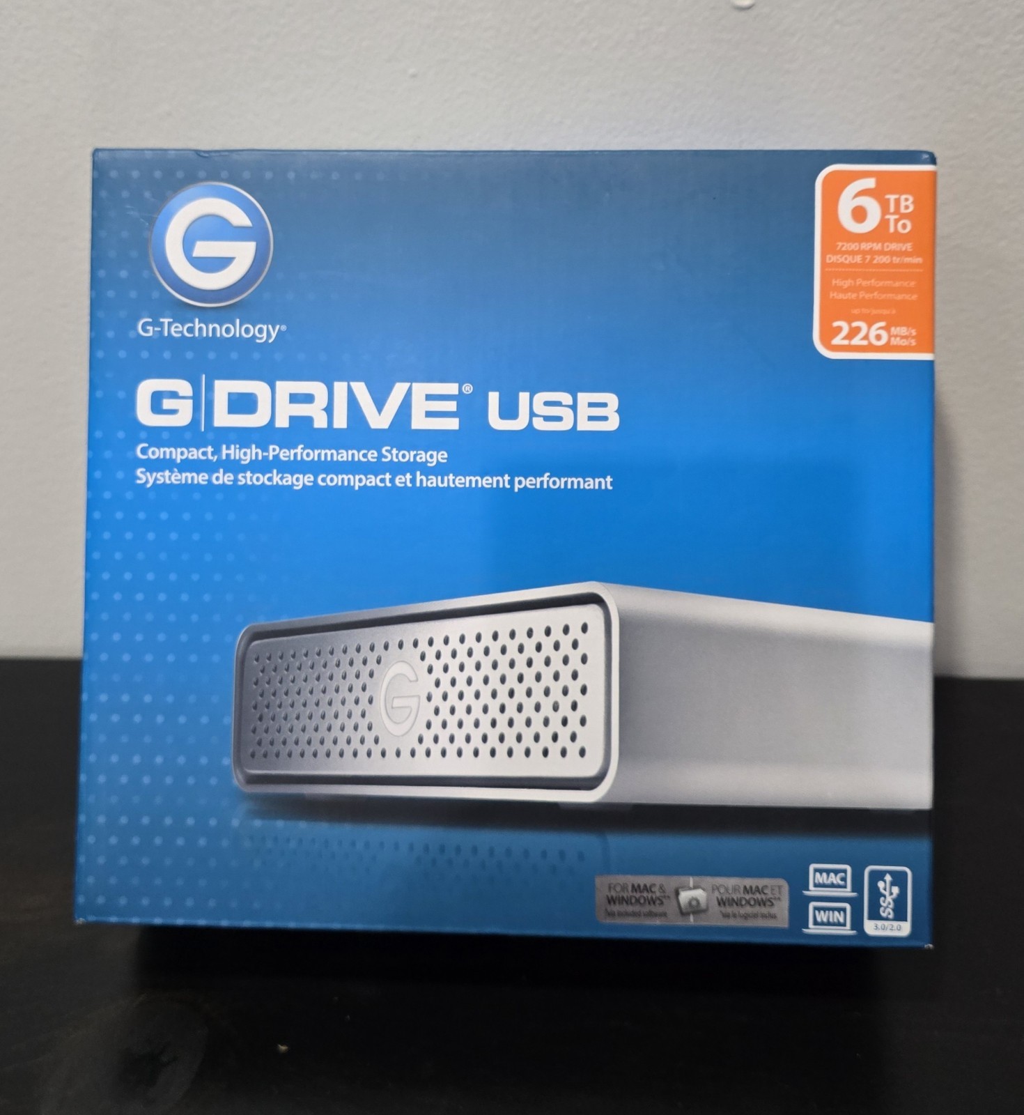 G-technology G-drive USB 6TB External High Performance Storage 7200 Rpm Drive