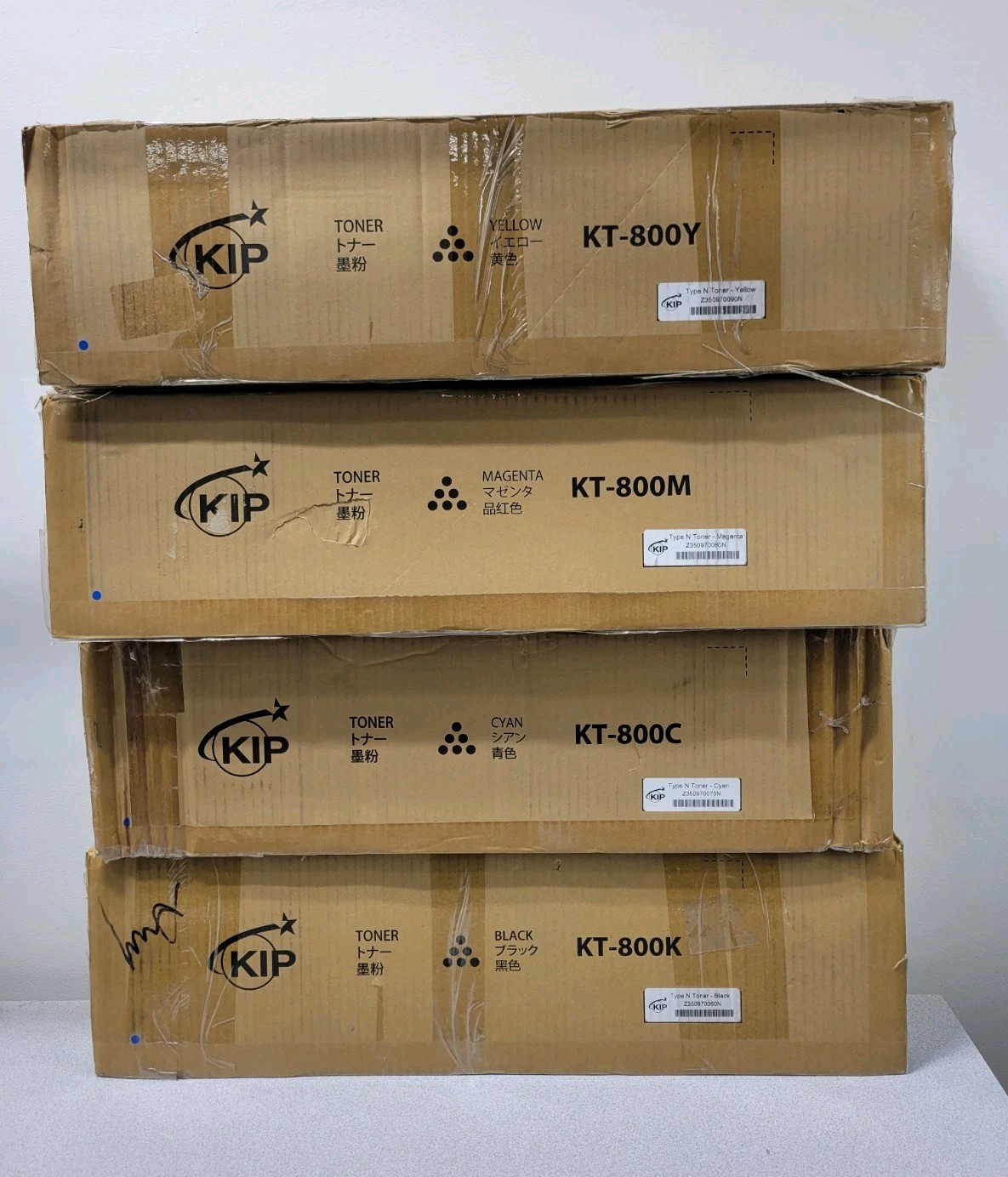 KIP Type N Toner Set of 2 Each KT-800K KT-800M KT-800C KT-800Y New Open Boxes