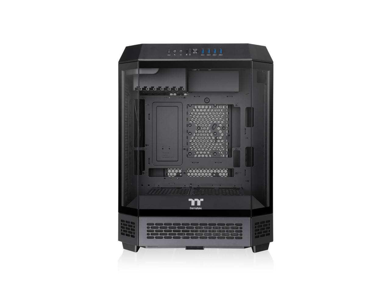 Thermaltake Tower 600 Black Mid-Tower ATX Case; 3 Tempered Glass Panels;
