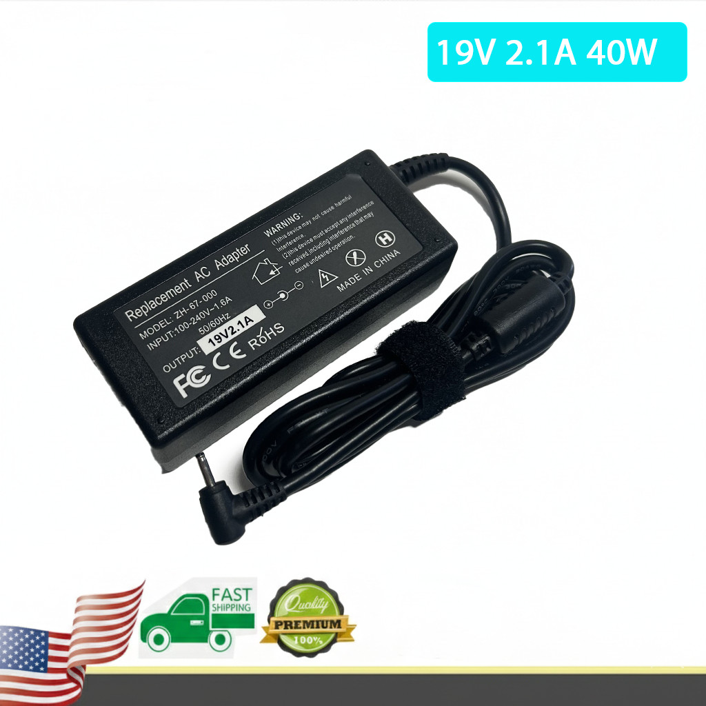 19V 40W AC Adapter Charger for ASUS Eee PC 1005HA 1015PE 1025C 1201N 1225B Cord