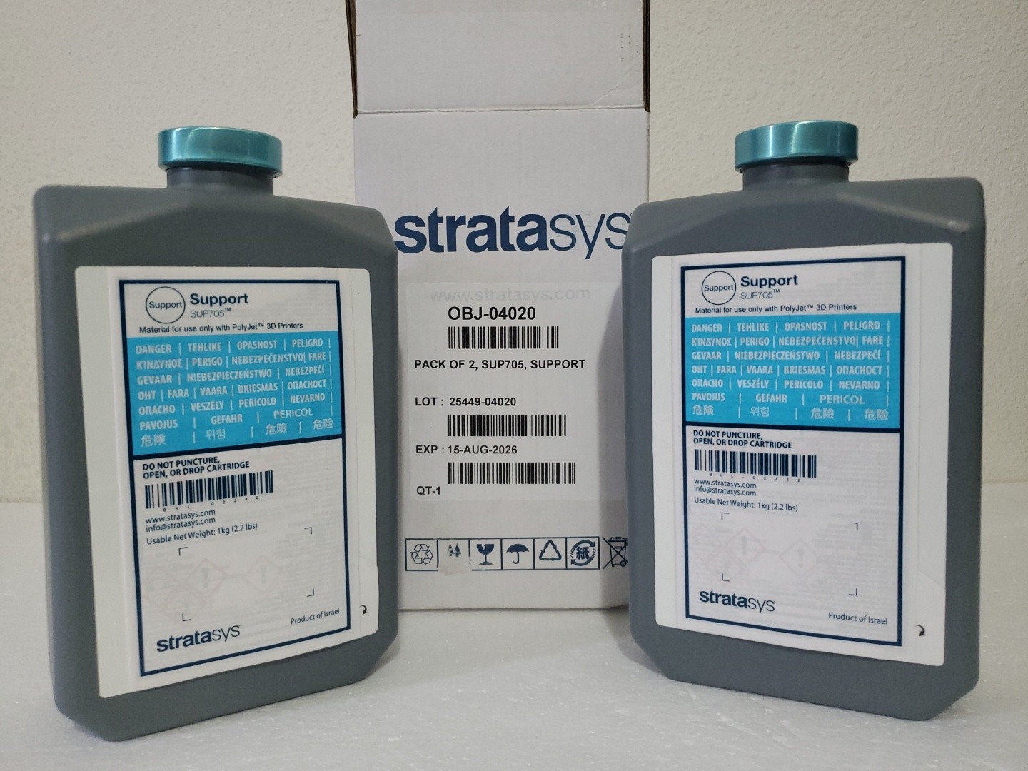 Stratasys Support SUP705, 1 KG - BOX of 2 - NEW EXPIRE AUG. 2026