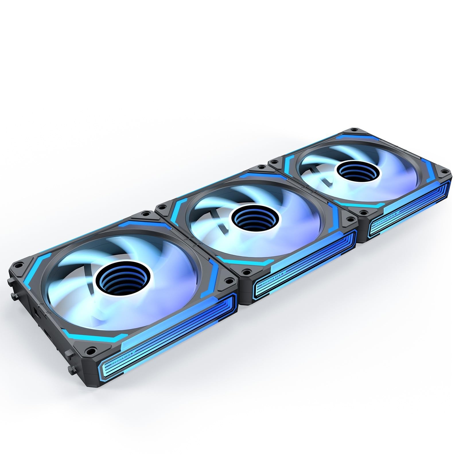 Pack 120mm RGB PC Case Fans Black 2000RPM Daisy Chain Controller