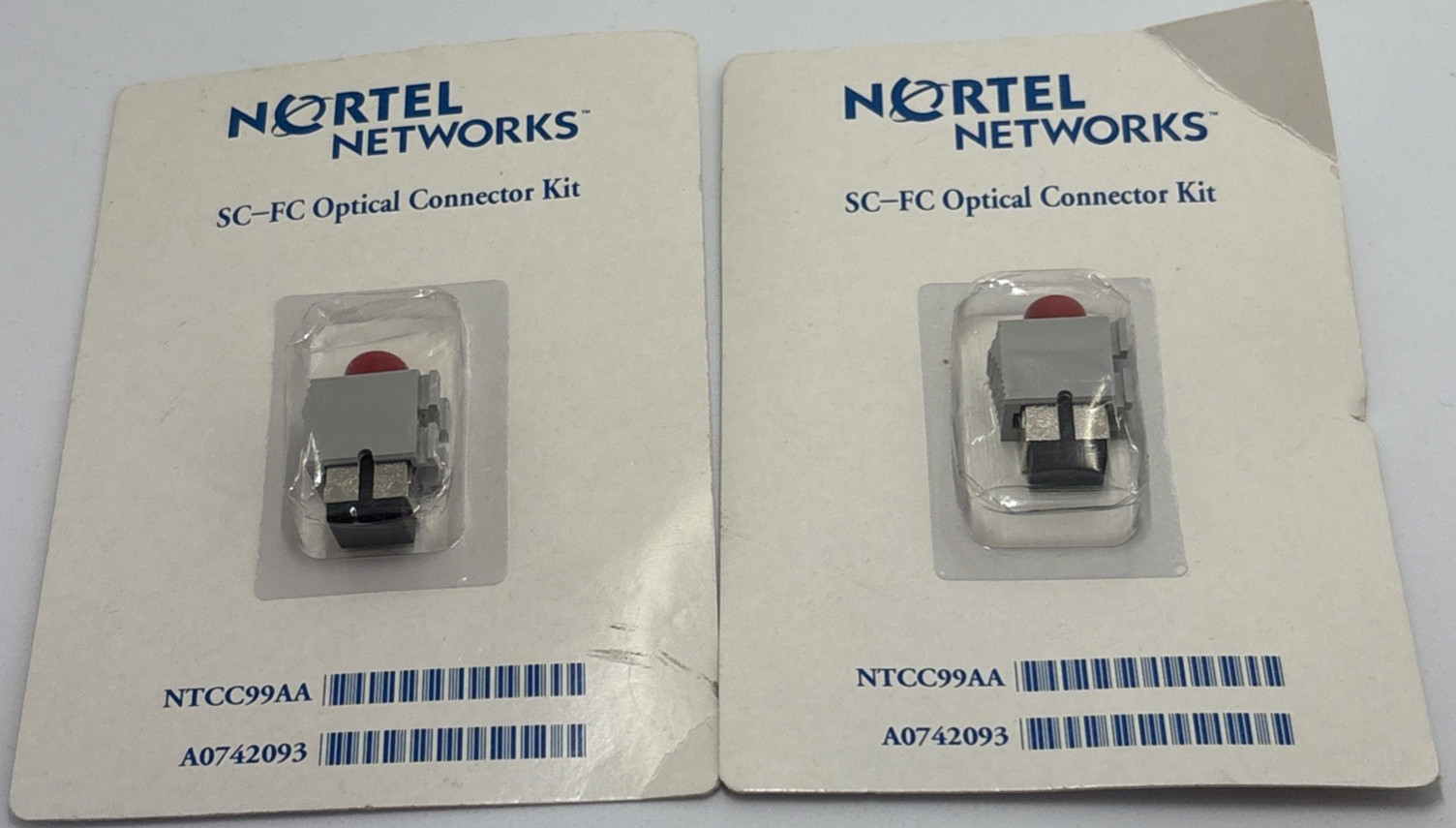 2x Nortel NTC99AA SC-FC Fiber Optic Connector Kit 40742039 NOS
