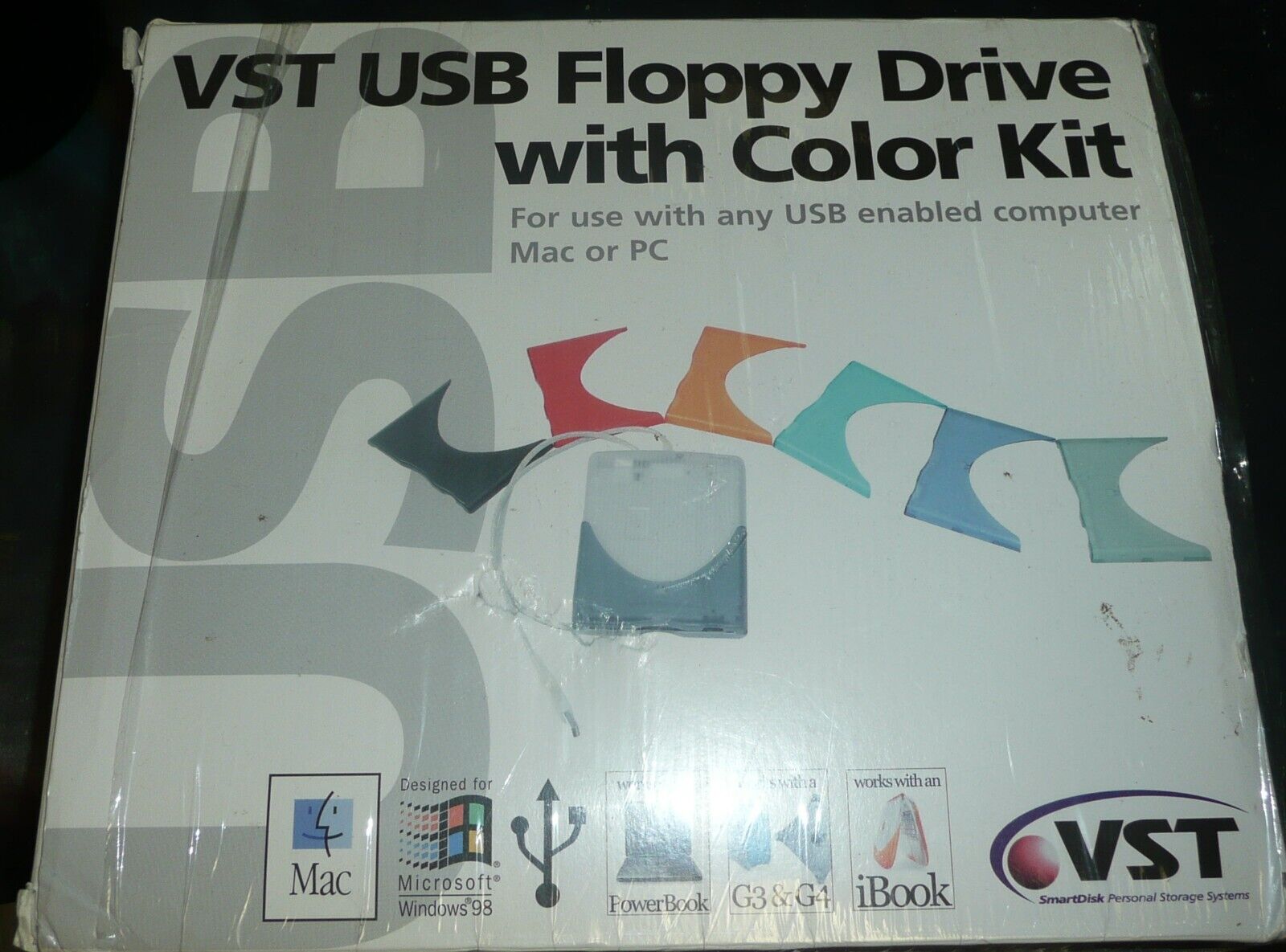 VST USB Floppy Drive w/ Color Kit USB Windows + Mac - 7 COLORS - IN BOX FDUSB
