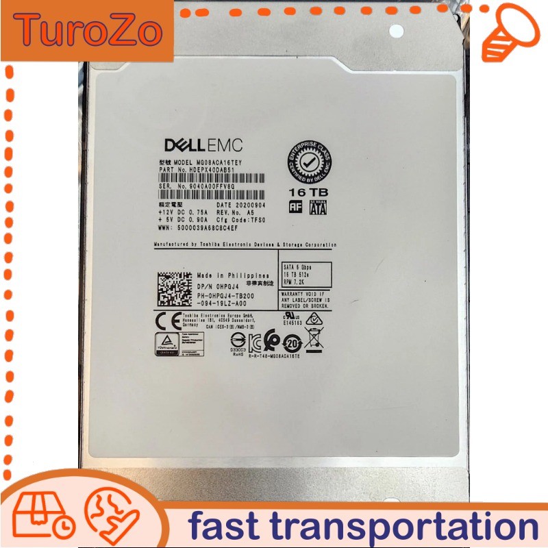 MG08ACA16TEY HPGJ4 Dell PowerEdge 16TB 3.5 inch 6G SATA Hard Drive