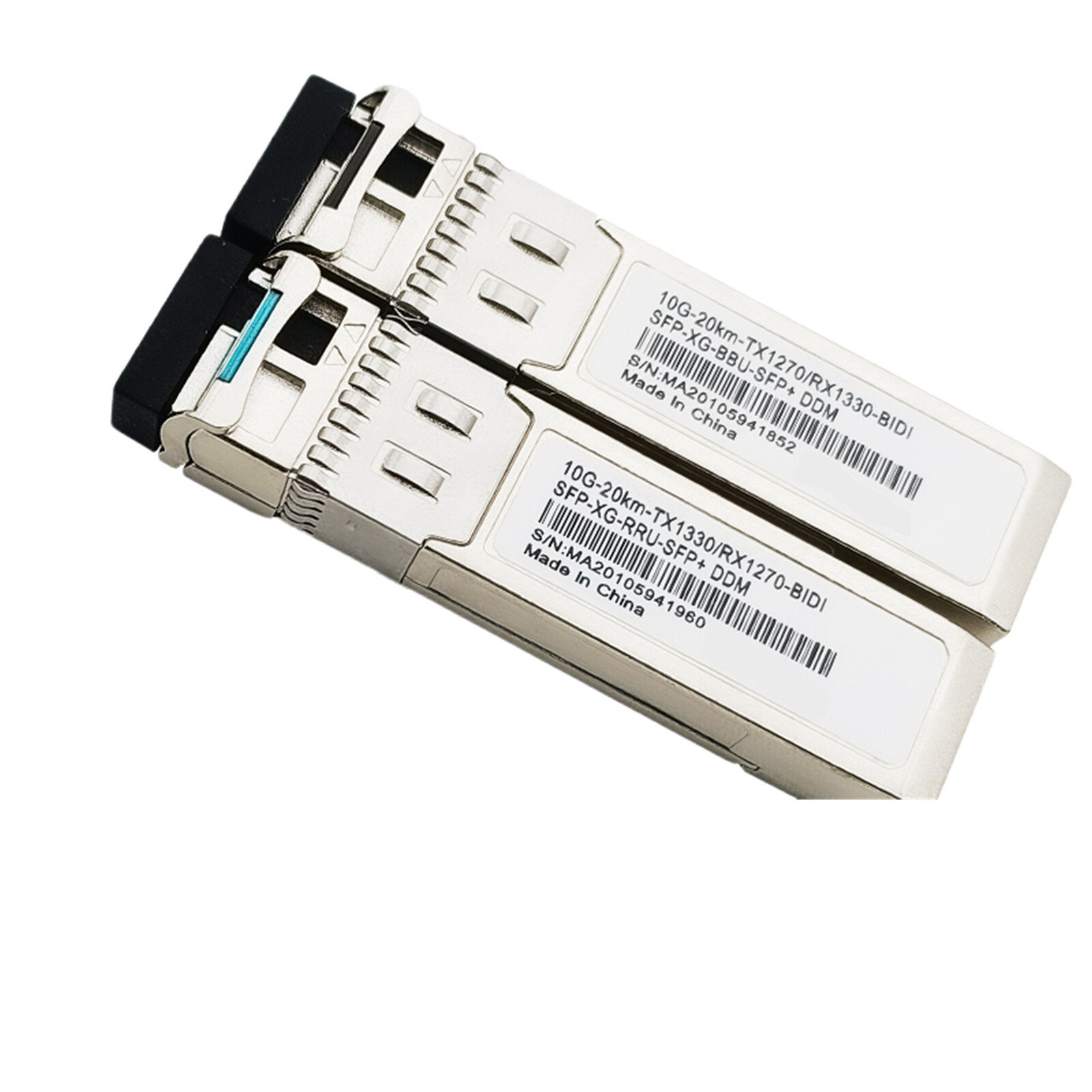 A Pair 10G SFP+ Bidi Transceiver, for Cisco SFP-10G-BXU-I, 20km,1270nm/1330nm