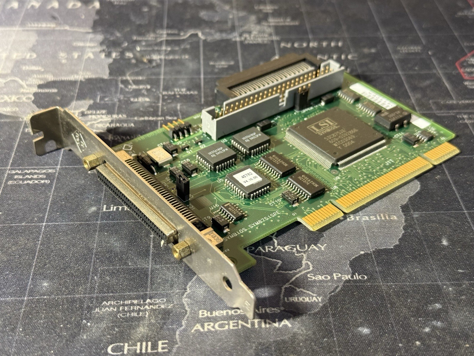 LSI Logic SYMBIOS SYM8751SPE SE Ultra Wide SCSI Controller Card 348-0041128A