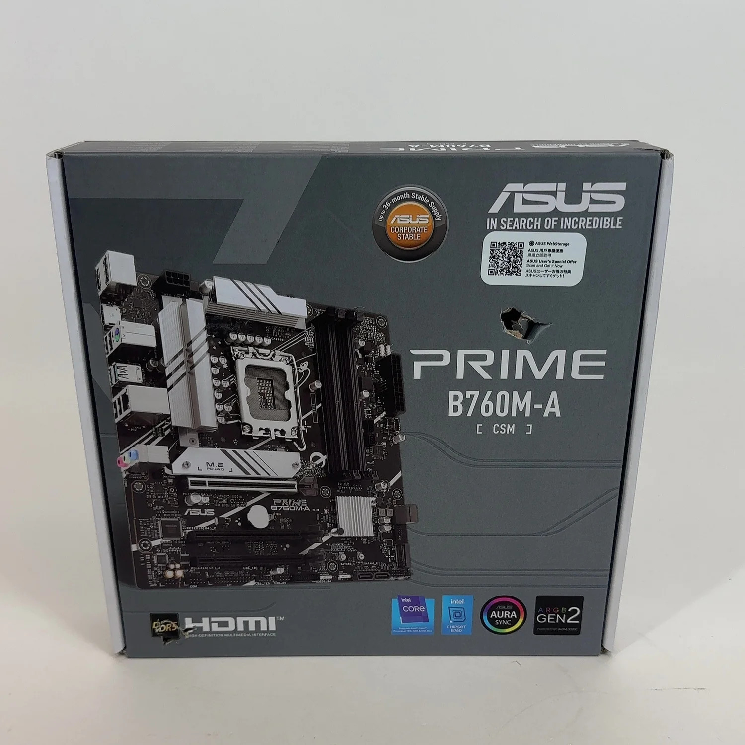 New Asus PRIME B760M-A LGA 1700 microATX Intel DDR5 Motherboard