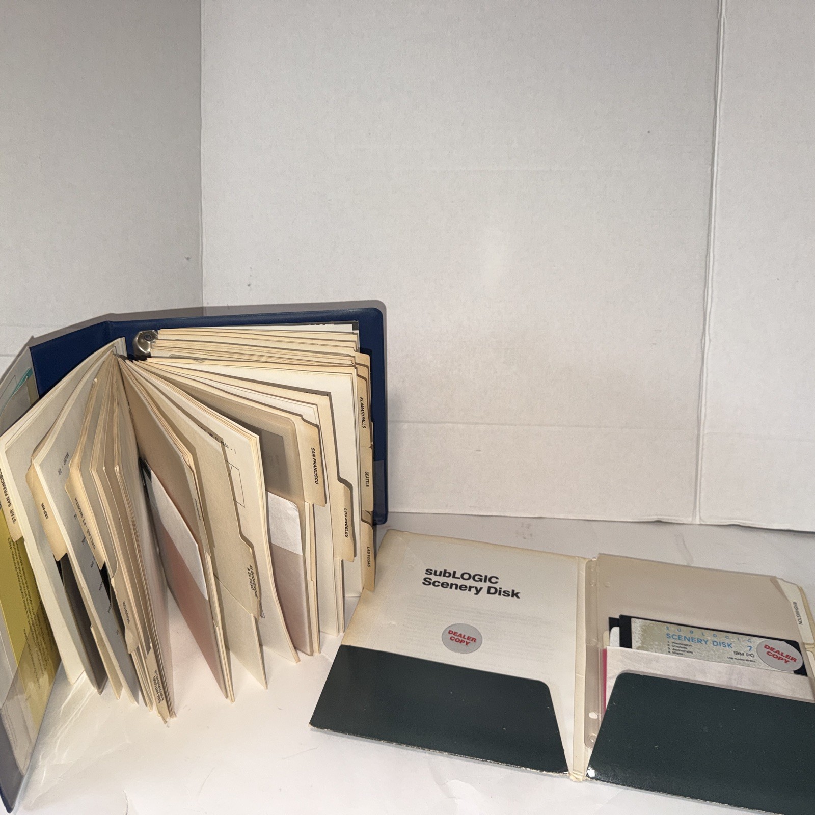 Vintage subLogic IBM PC XT PCjr Scenery Disk 1-6 1st Edition Dealer Copy Disk 7