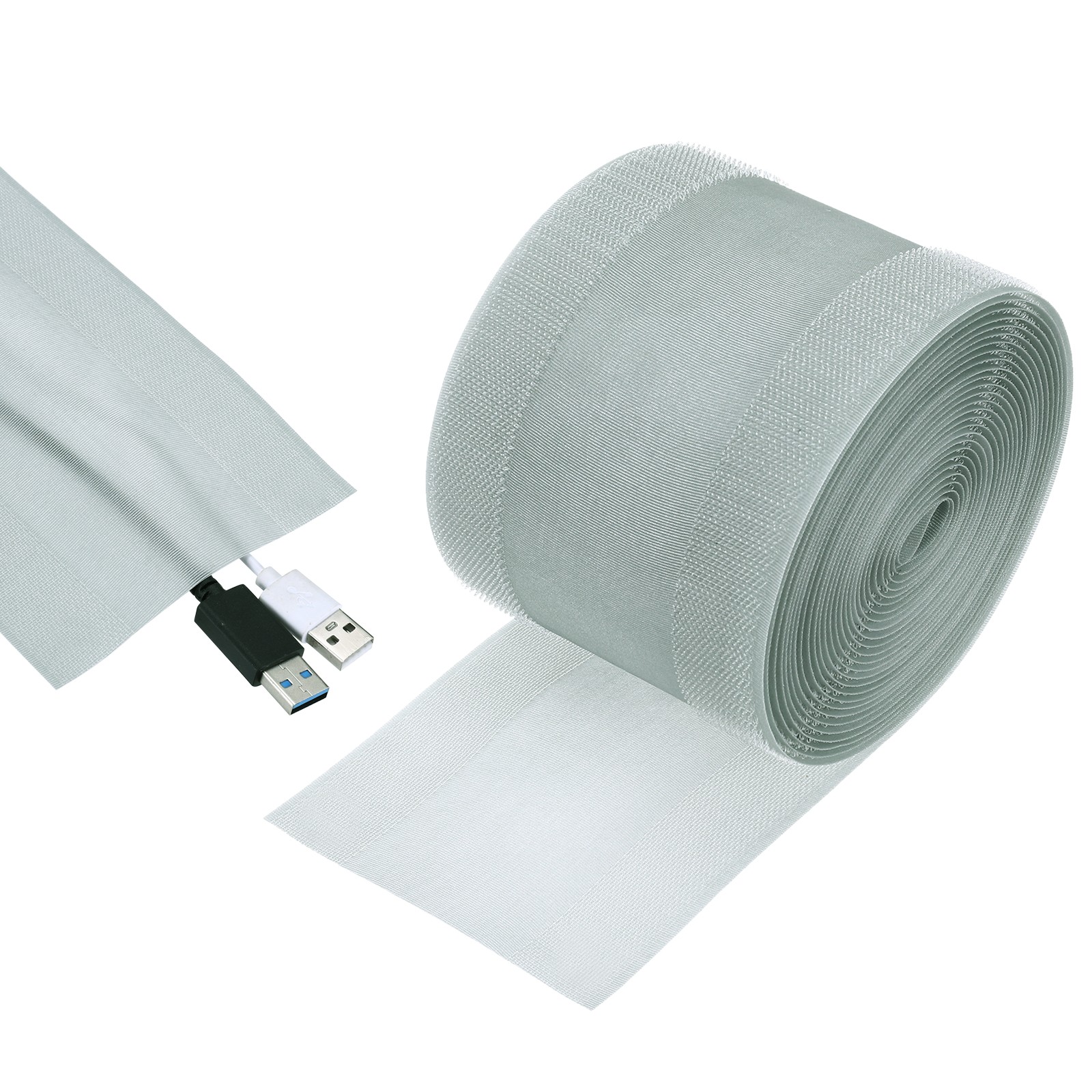 Carpet Cord Cover, 20ft Floor Cover Cord Strip Wire Protector, Grey