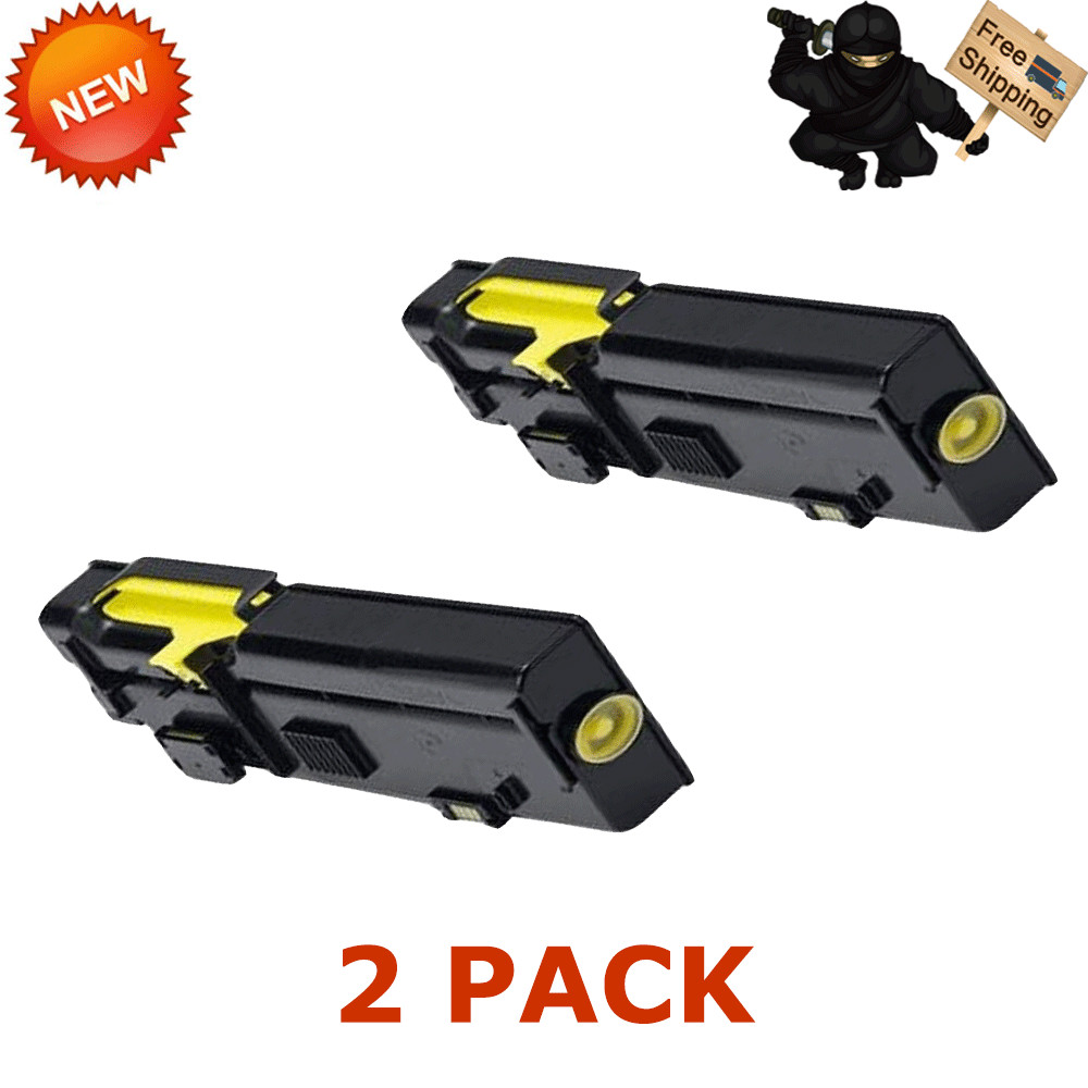 2 x Yellow Toner Cartridge for Dell C2660dn C2665dnf C2660 C2665 593-BBBR YR3W3