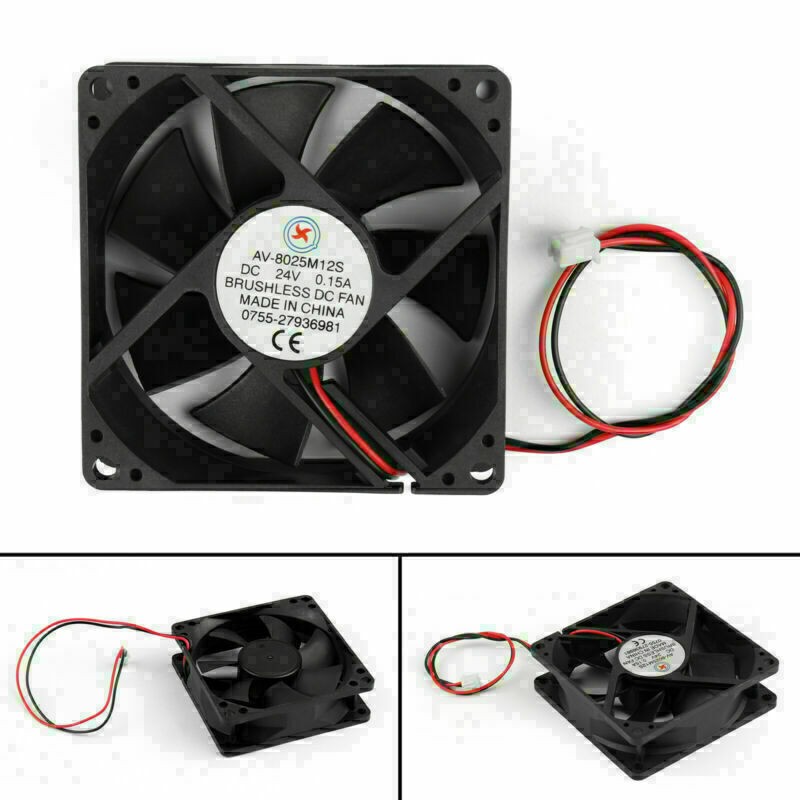 10x DC 24V 8cm 80x80x25mm 8025S 80mm CPU System brushless Cooling Fan 2pin US