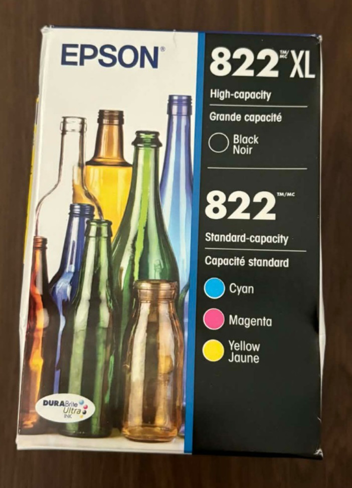 GENUINE EPSON 822XL / 822 INK Cartridges EXP 10.2028/2029
