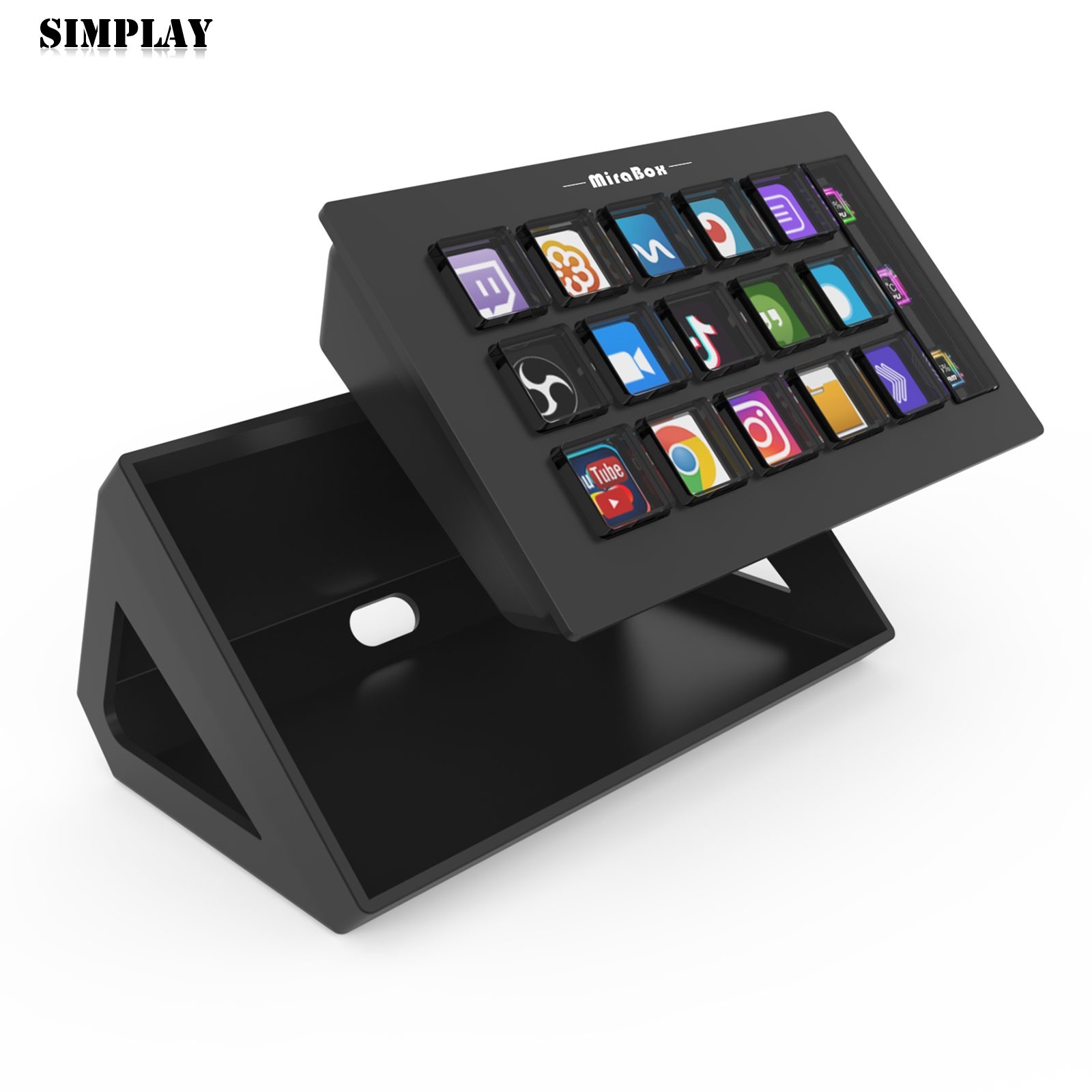 MiraBox MBOX 293S Stream Deck Visual Keyboard (Black) for Live Streaming