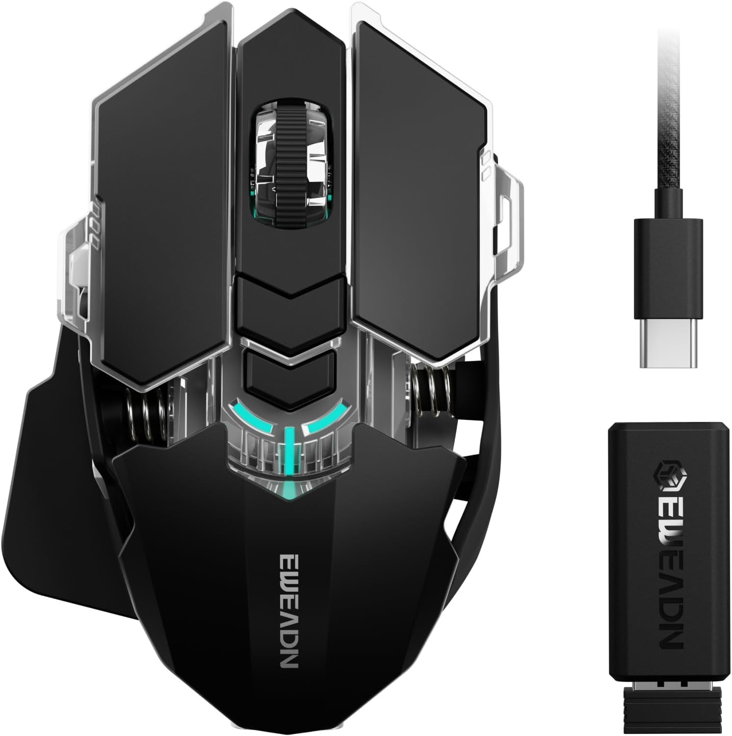 EWEADN G5 Tri-Mode Wireless Gaming Mouse, 12800 DPI Programmable Ergonomic
