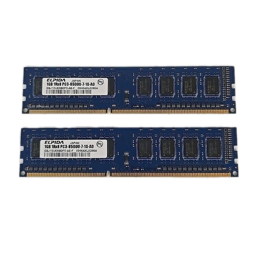 Set Of 2 Elpida DDR3 PC3 1Gb 1Rx8 8500U Memory