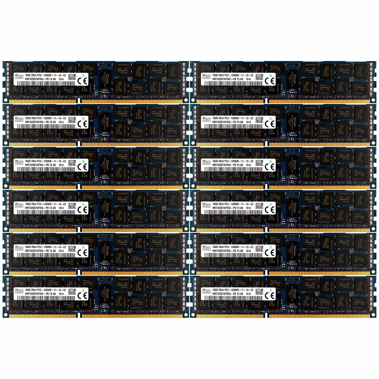 PC3-12800R 12x16GB HP Proliant SL335S SL390S BL685C G7 DL1000 Server Memory RAM