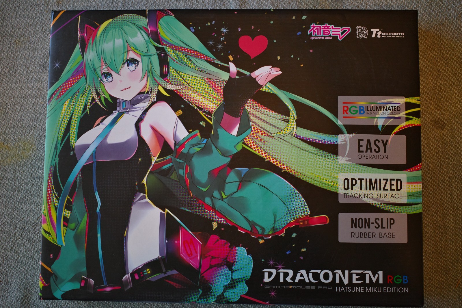 Thermaltake Tt Esports Draconem RGB Hatsune Miku Edition Gaming MousePad (CIB)