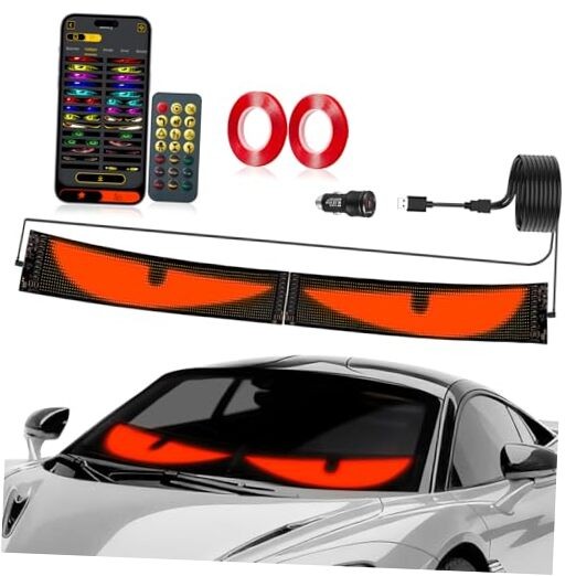 Eyes Led Lights for Cars 2PCS - 14.72x3.62In Customizable 14.72x3.62in-2pcs