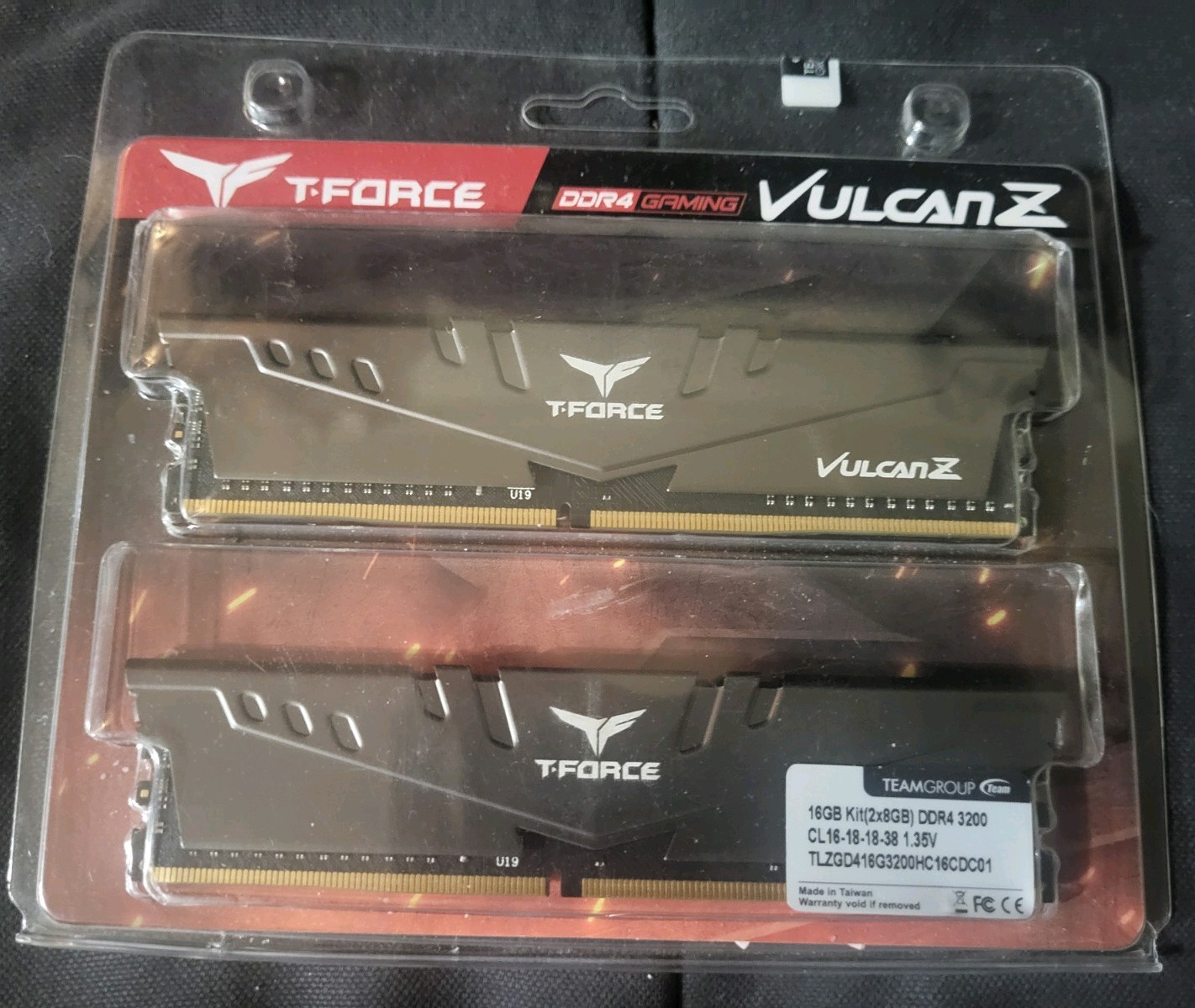 TEAMGROUP T-Force Vulcan Z 16GB (2x8GB) DDR4 3200MHz CL16 RAM