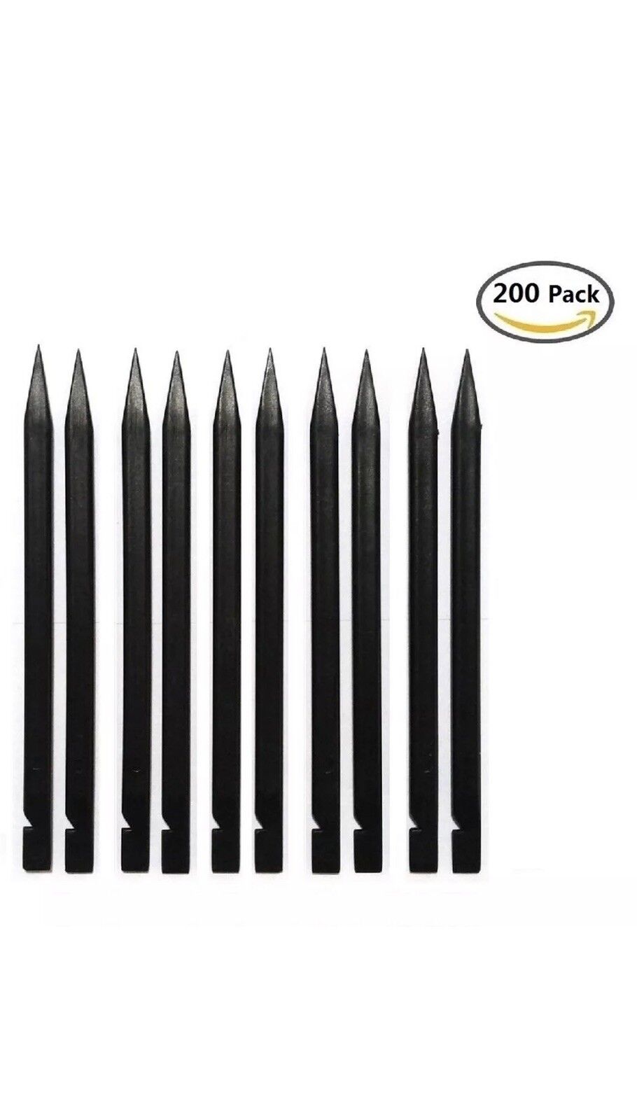 200 PCS Black Sticks Non-Abrasive Nylon Plastic Spudger Pry ESD Tool LCD Open