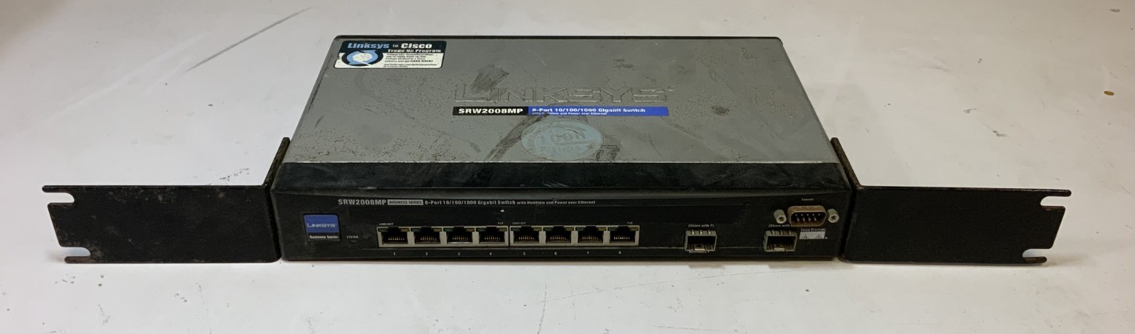 Cisco Linksys SRW2008MP 8-Port 10/100/1000 Gigabit Network Switch "A7A"