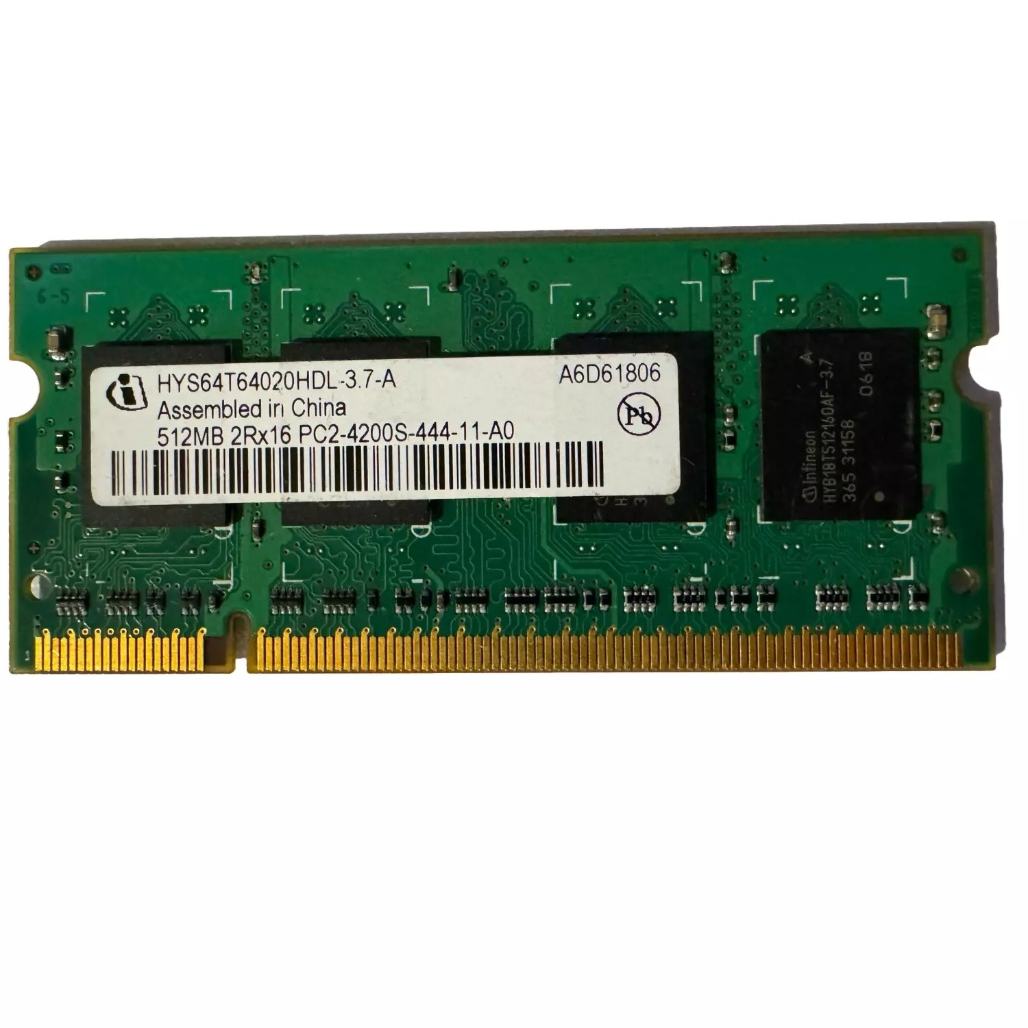 HYS64T64020HDL-3.7-A HYS64T64020HDL-3.7-A QIMONDA LAPTOP MEMORY 5 Tested Working