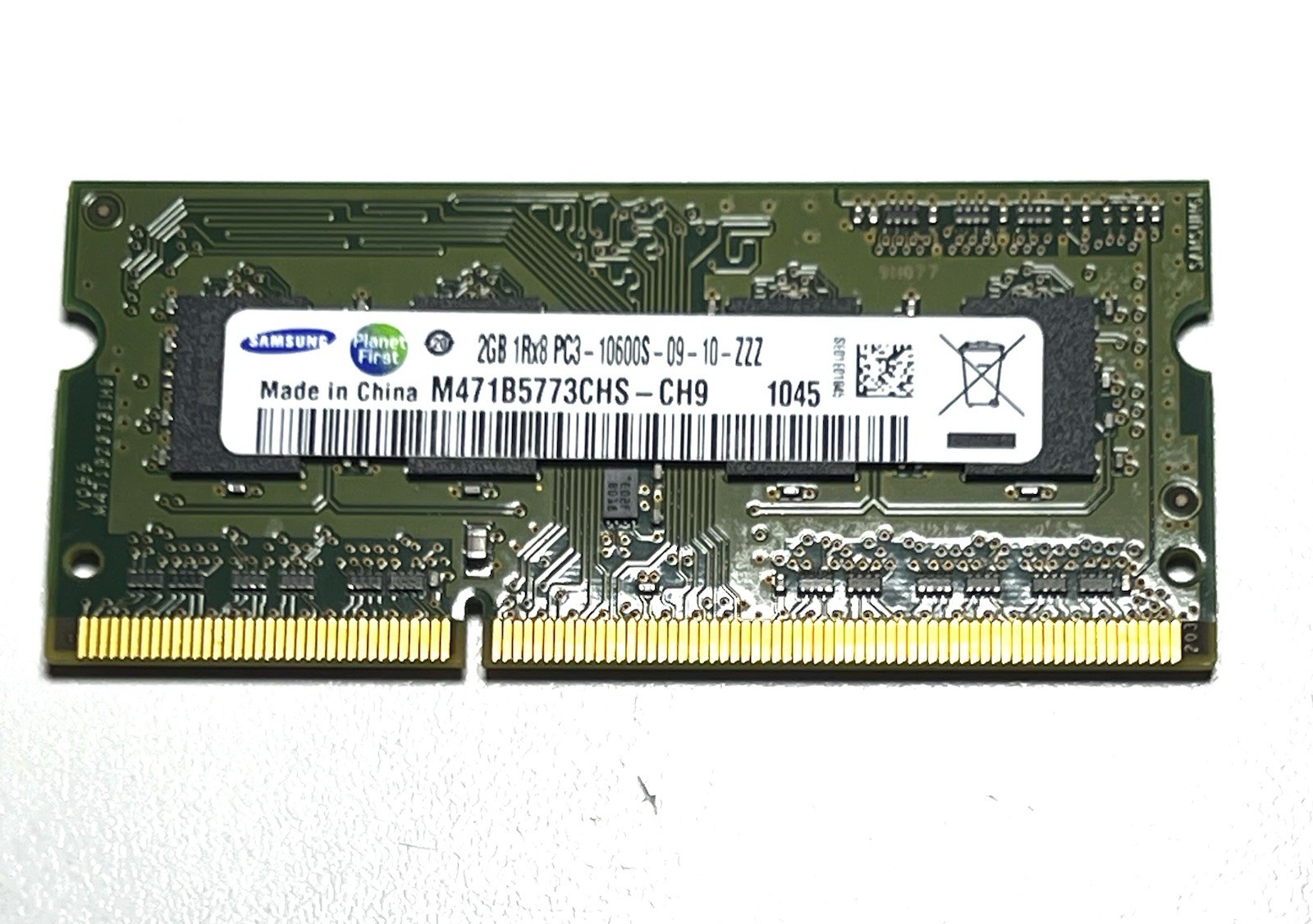 Samsung 2 x 2GB (4GB) Laptop RAM Memory 1Rx8 PC3-10600S M471B5773DH0-CH9 TESTED