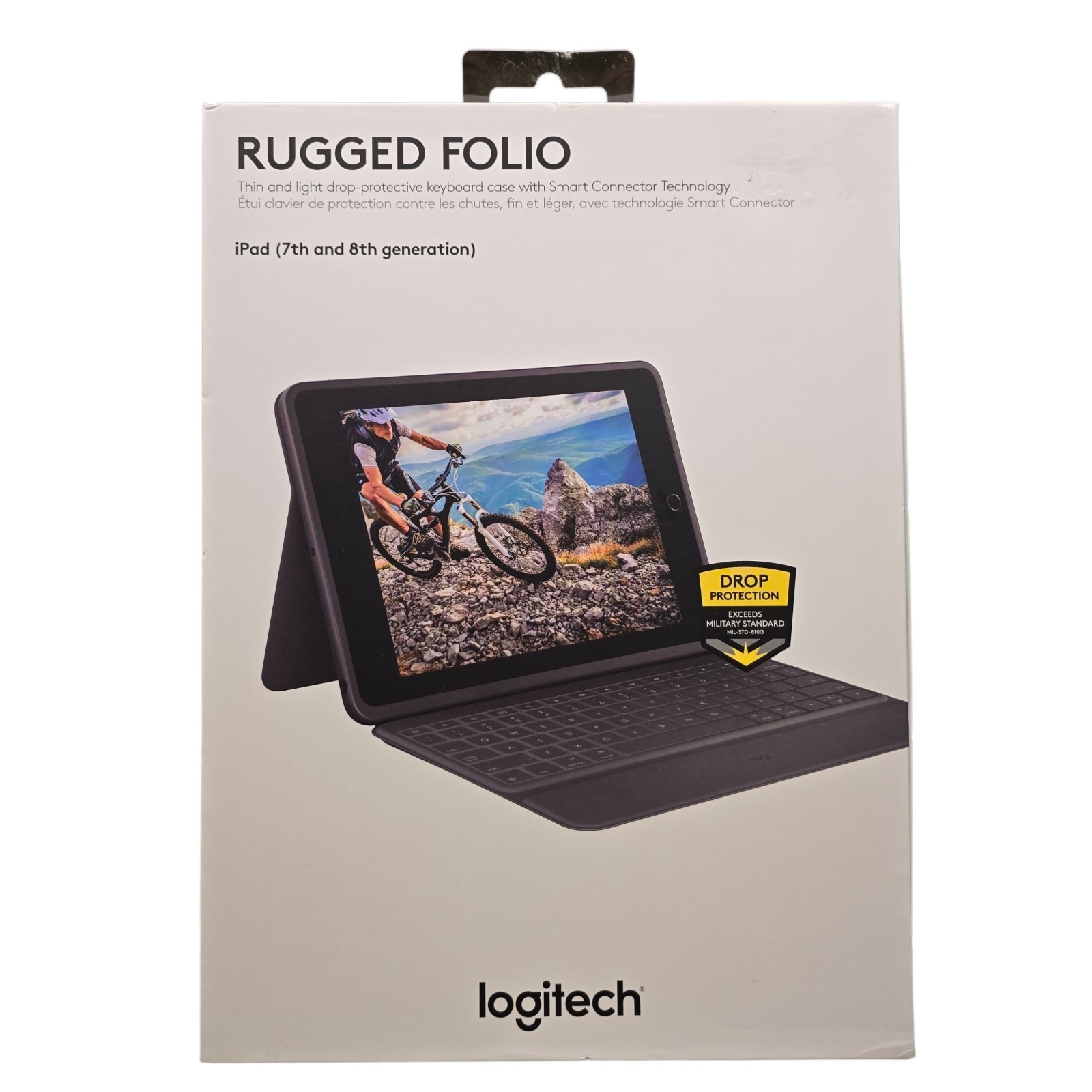 Logitech Rugged Folio Keyboard Folio for Apple iPad (7th And 8th Generation) 