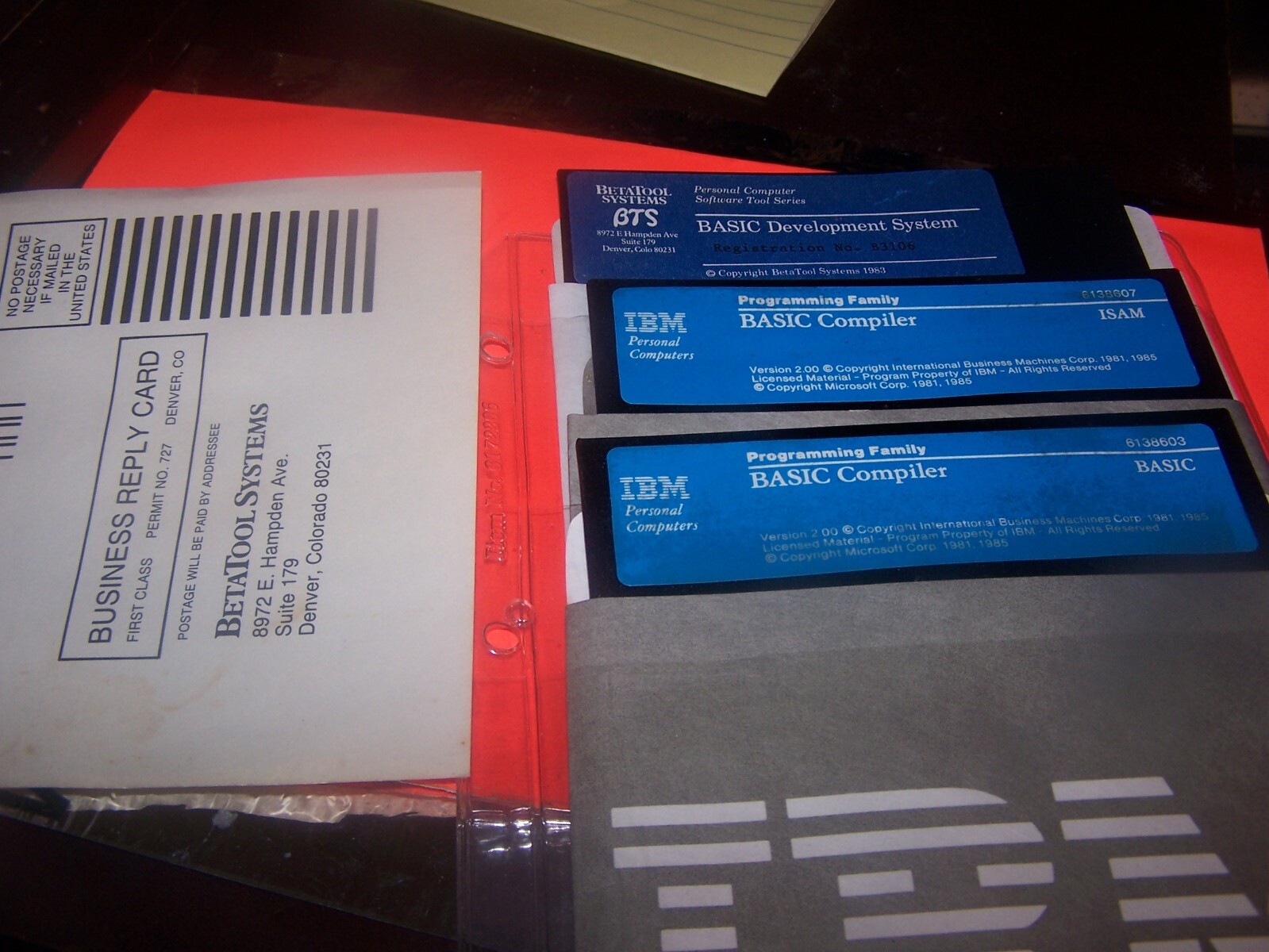 IBM BASIC compiler disks & BetaTool Systems BASIC Development Disk