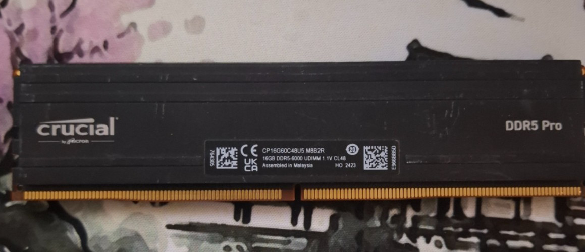 Crucial DDR5 Pro 16GB RAM DDR5 6000MHz CP16G60C48U5.M8D1