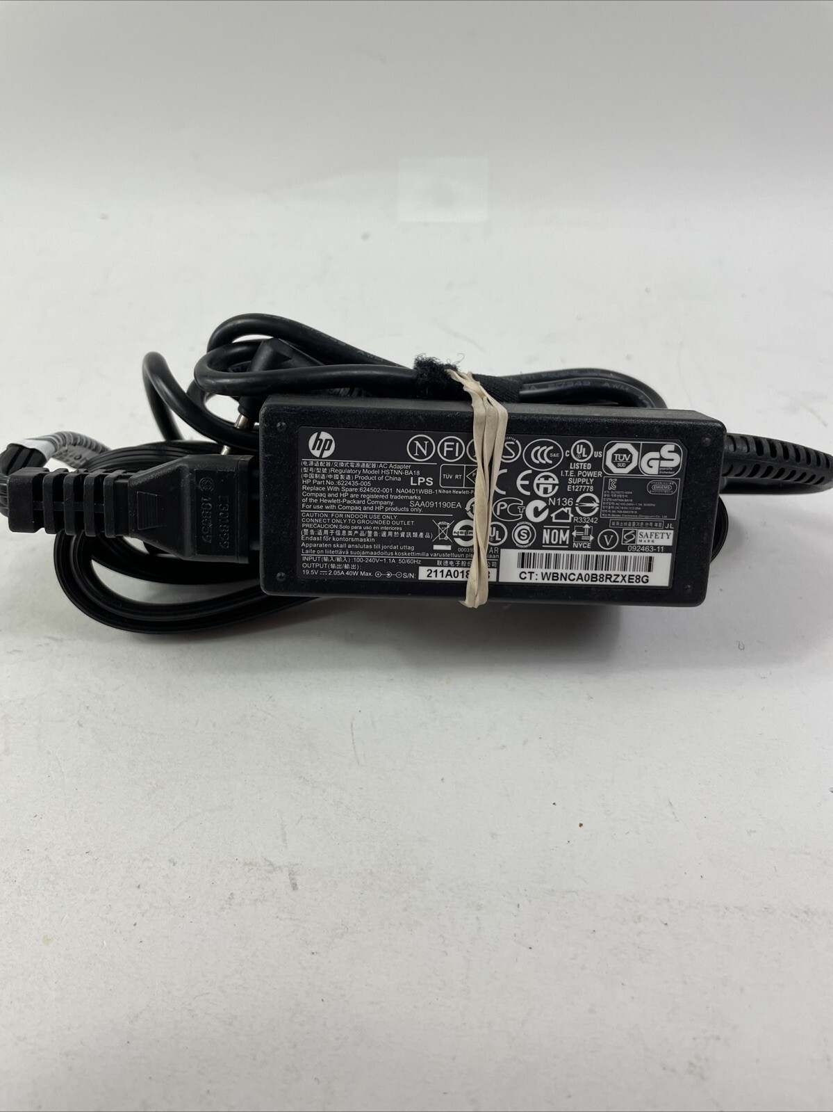 HP 19.5V 2.05A 40W Genuine AC Power Adapter Charger 622435-005 HSTNN-BA18