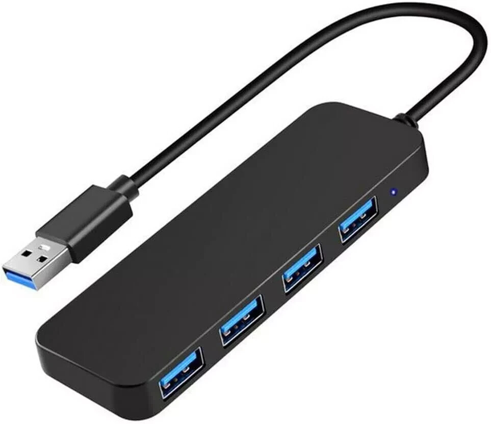 USB 3.0 Hub 4-Port USB Hub USB Splitter USB Expander for Laptops Flash Drive HDD