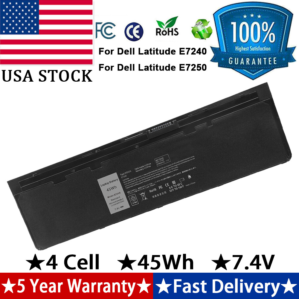 Replacement Laptop Battery for Dell Latitude E7240 E7250 7.4V 45Wh VFV59 GVD76