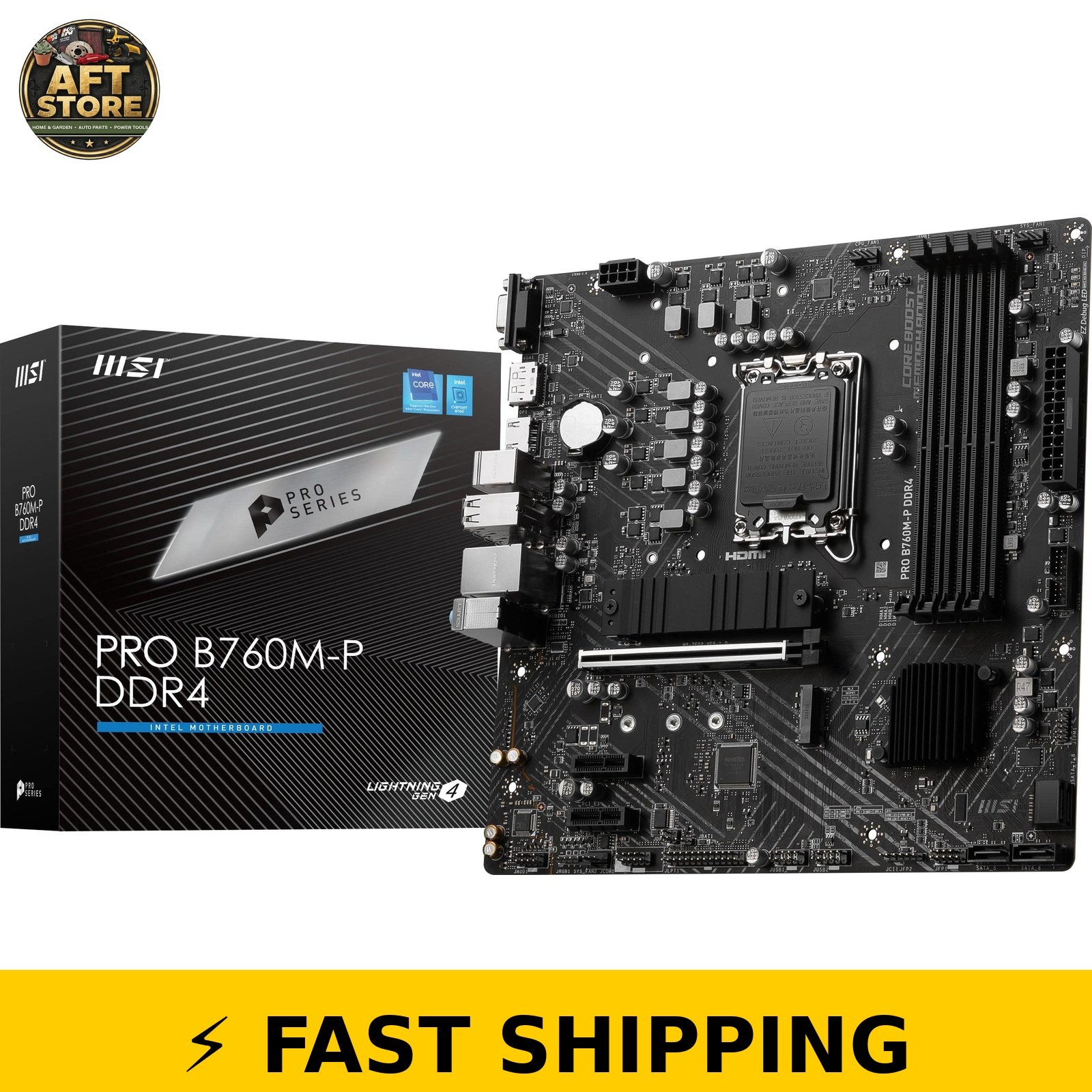 MSI PRO B760M-P DDR4 Motherboard for 12th/13th Gen Intel Processors