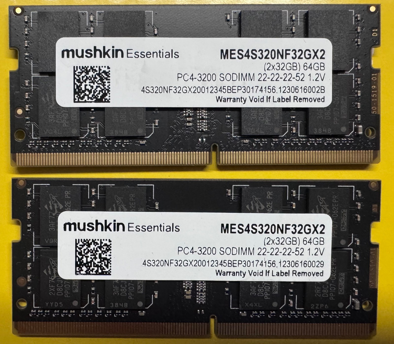 Mushkin Enhanced Essentials 64GB (2x32GB) DDR4 SO-DIMM 2933MHz MES4S293MF32GX2