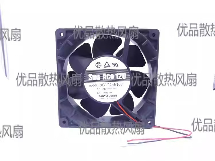 SANYO SAN ACE120 9G1224E107 DC24V 0.34A 2-Wire Inverter Cooling Fan