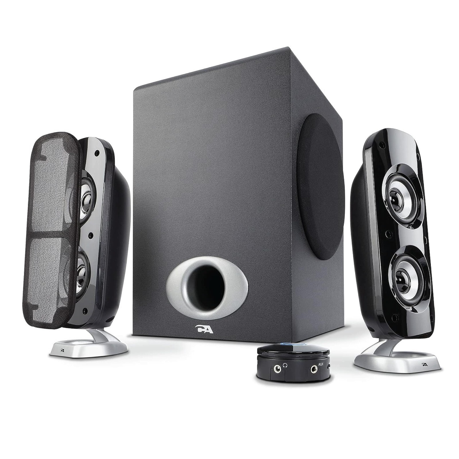 Cyber Acoustics High Power 2.1 Subwoofer Speaker System with 80W of Power –