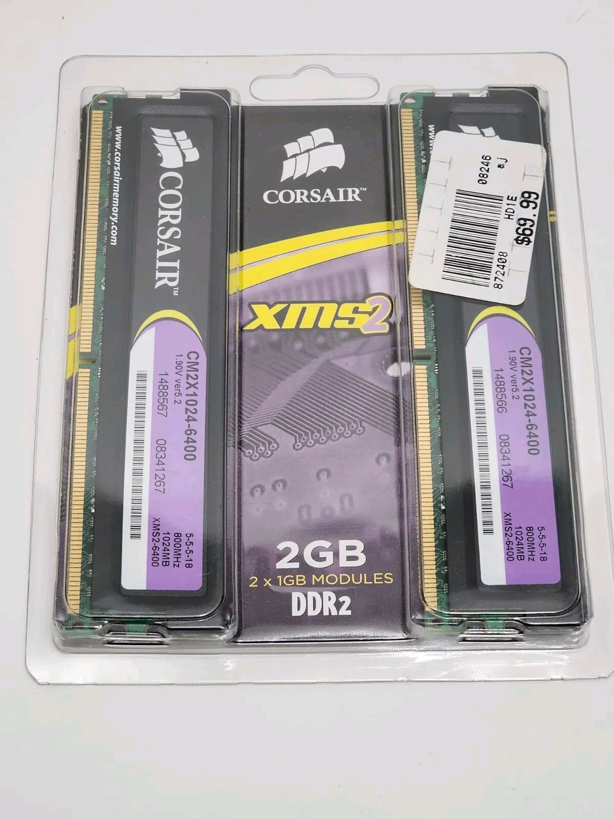Corsair CM2X1024-6400 XMS2 DDR2 800MHz 2 x 1GB Ram..DBIN