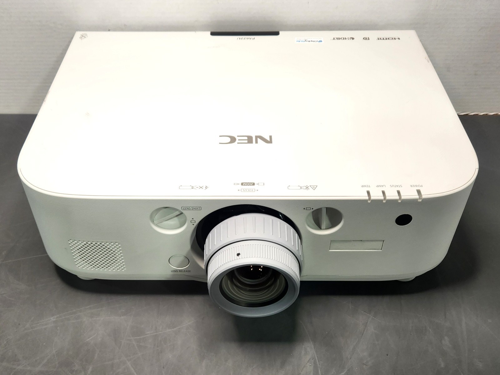 NEC NP-PA622U 6,200-Lumen WUXGA 3LCD Projector No Lamp Power Tested