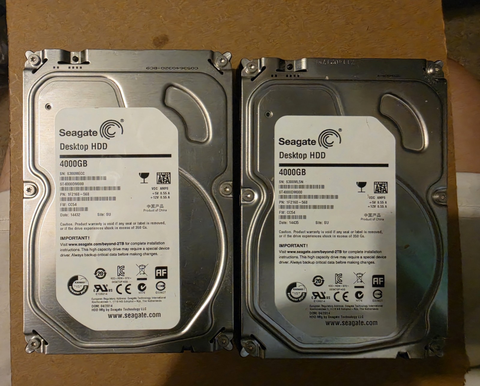 4TB (4000GB) SEAGATE DESKTOP 3.5" INTERNAL HARD DRIVE ST4000DM000 (1 Only)