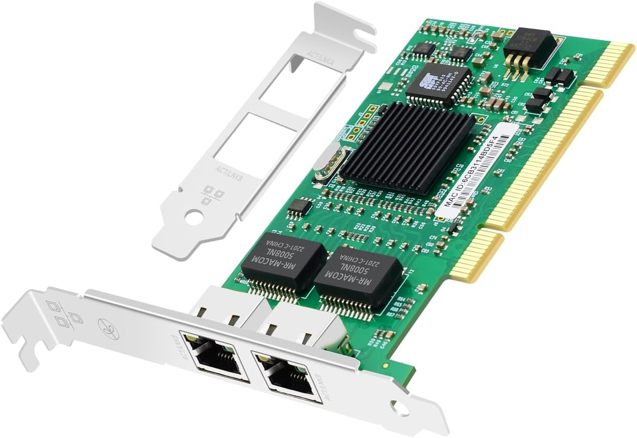 With Intel Chipset 82546 Dual Port Gigabit 8492MT PCI Server Network Card 1000M