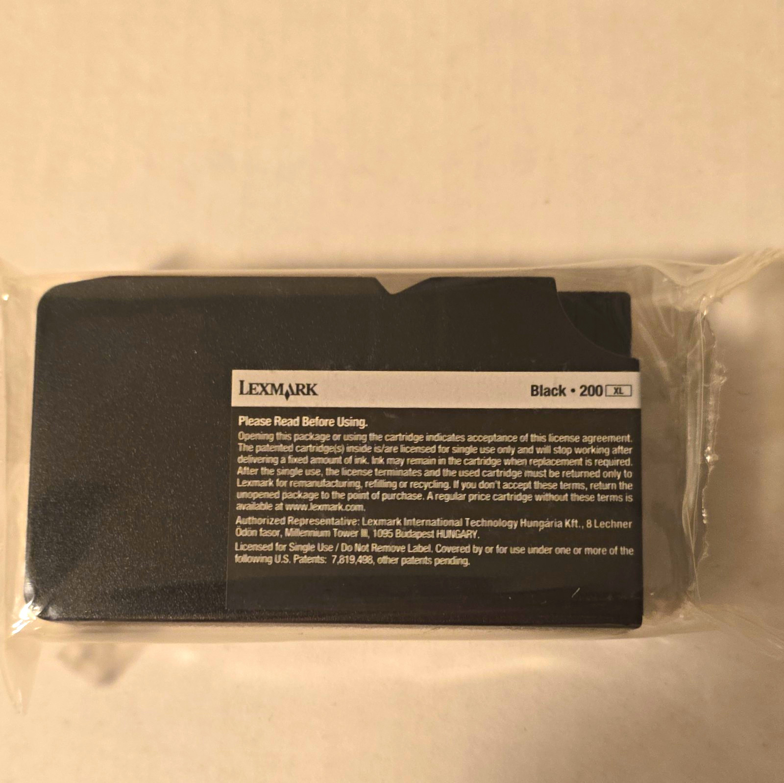 Lexmark 200XL Genuine Original Inkjet Ink Cartridge Black 200
