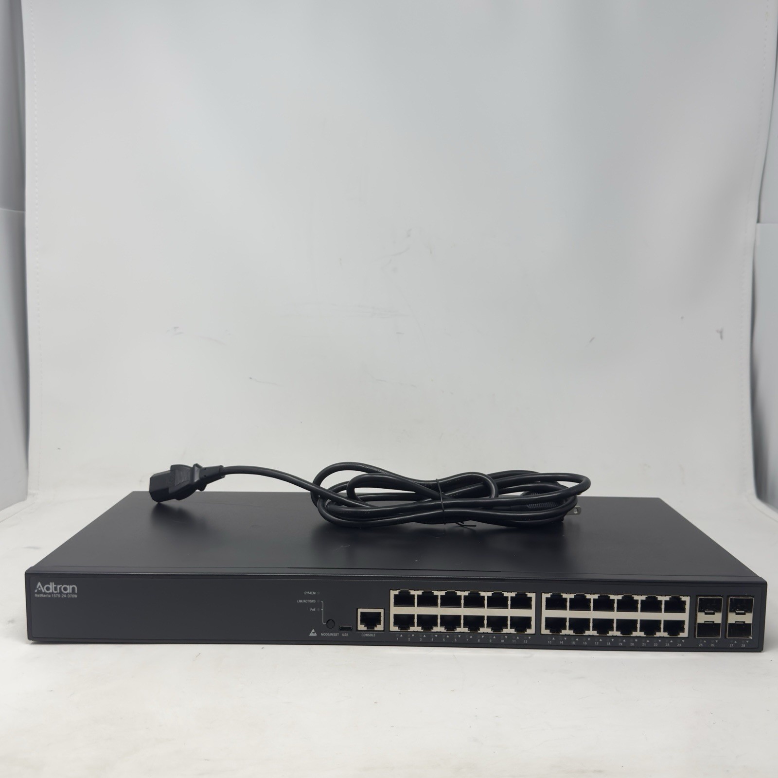 Adtran NetVanta 1570-24-370W 24-Port Gigabit PoE Switch (17101574PF1) Black