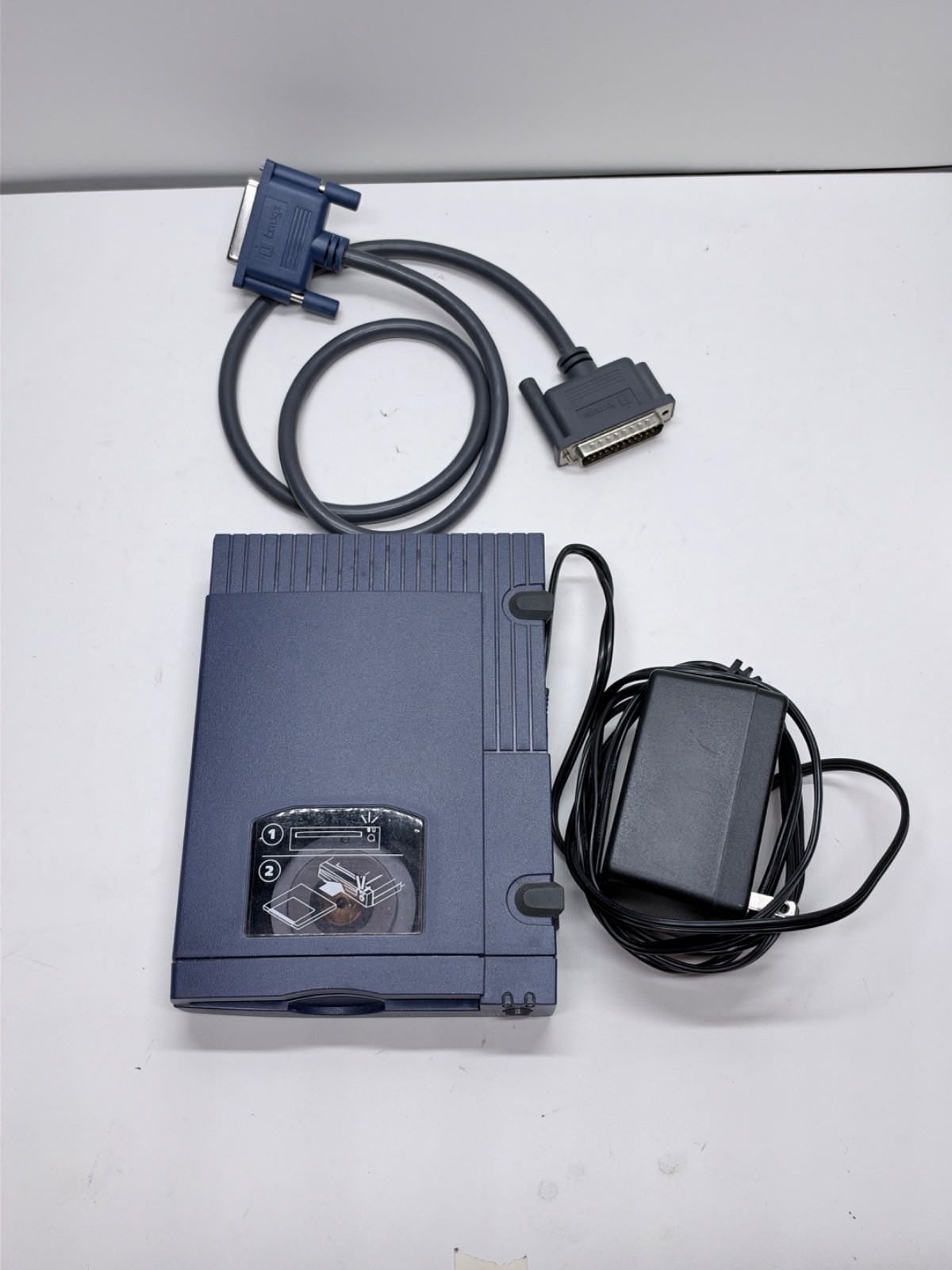 Iomega Zip 100 Z100P2 Drive External Parallel Cable AC Adapter complete tested