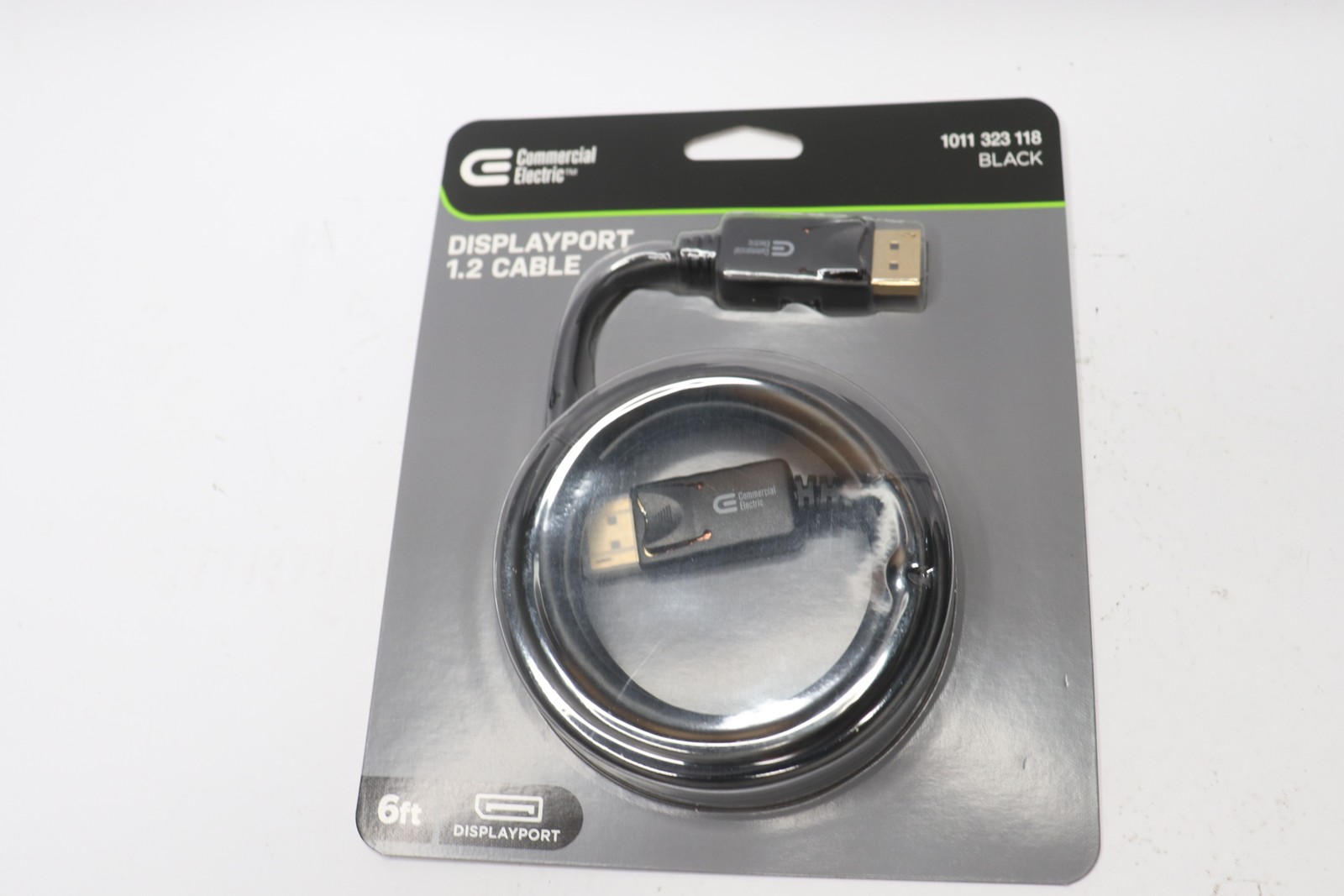 Commercial Electric DisplayPort Cable with Latches 28 AWG 6-ft HD1414