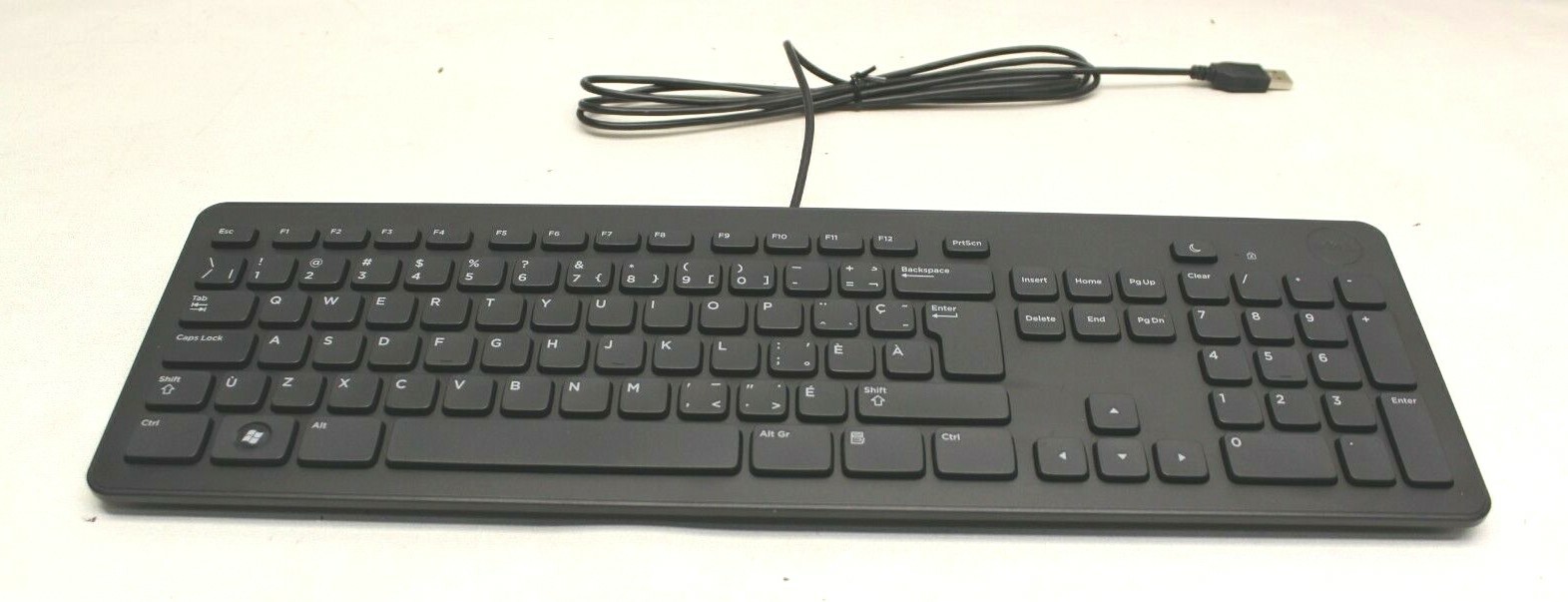 New  Dell FRENCH Canadian Multilingual Black USB Slim Keyboard YWF0F KB113P